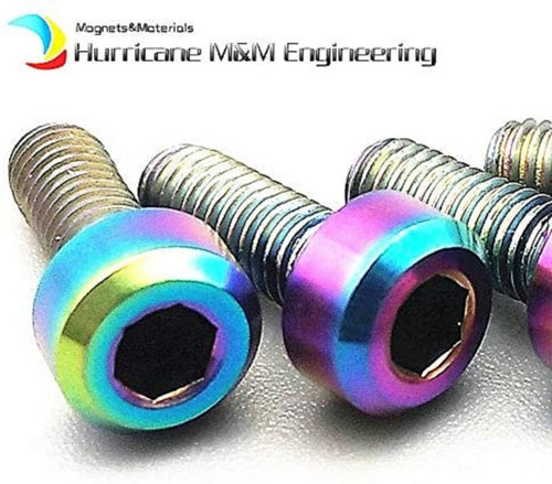 Imagen 4 de 6 de Tornillo Bicicleta Titanio Cilindro M3 X9 Mm Ti Hexagonal
