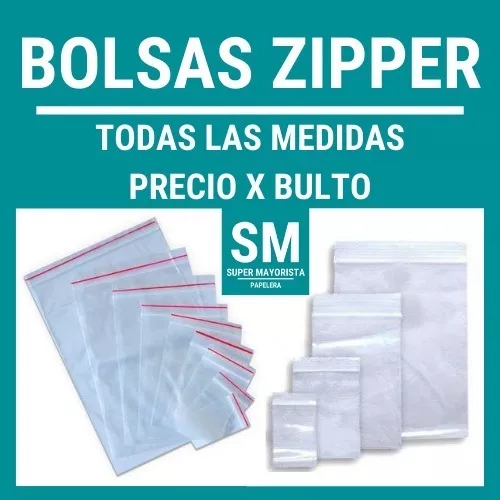 Bolsas con Cierre Zipper - Medidas Varias - Hiperpack