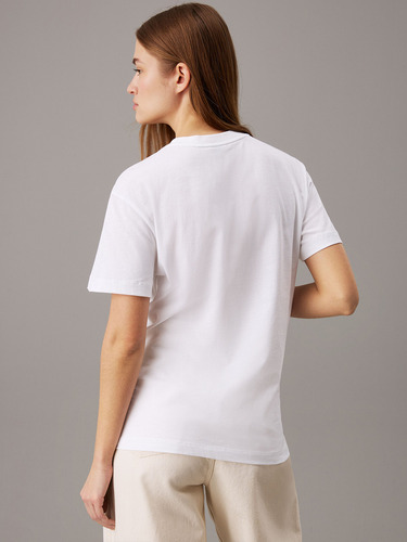 Polera Nano Logo Regular Blanco Calvin Klein