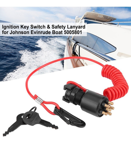 Llave De Encendido Y Cordón De Seguridad Johnson Evinrude