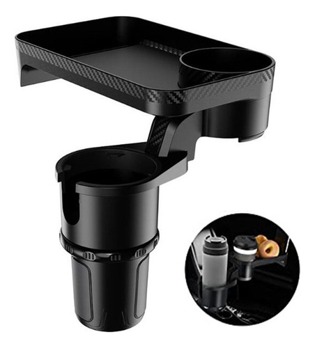 Car Cup Holder Extension Tray With Turntable . .