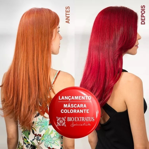 Imagem 2 de 2 de Máscara Bio Extratus Specialiste Colorante Vermelha 250gr