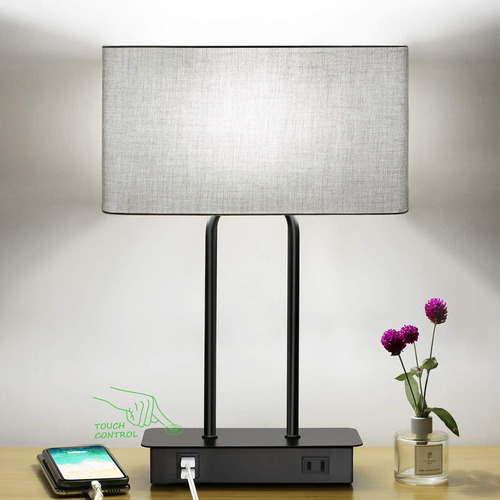 Lámpara De Mesa Con Control Táctil En La Mesita De Noche Con