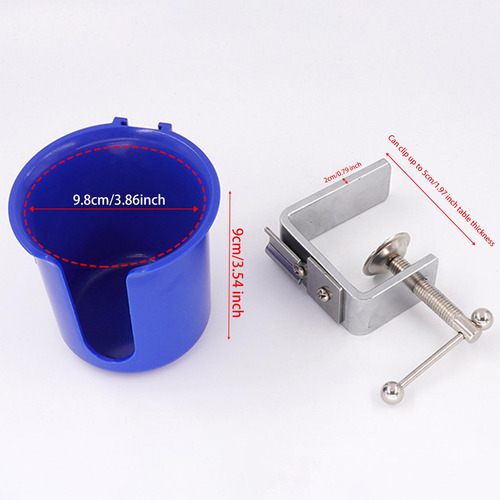 Soporte De Taza De Mesa Escritorio Lateral Azul Dia 9.8 Cm
