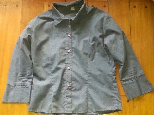 Camisa Mujer En Color Gris. Talle M. Usada