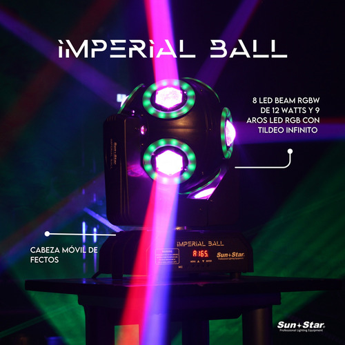 Cabeza Móvil Efecto Led Tildeo Infinito 8 Rayos Beam