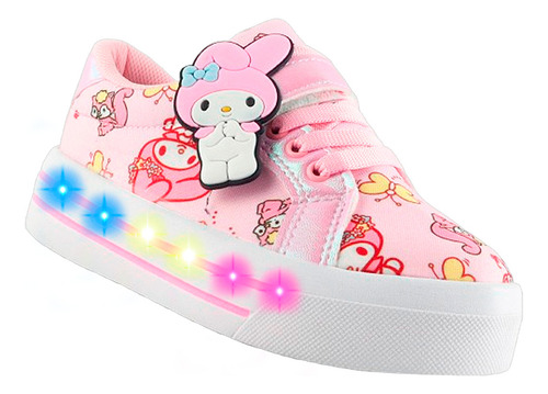 Tenis My Melody Niña Infantil Casual Luces Led Moda 1026-rmm