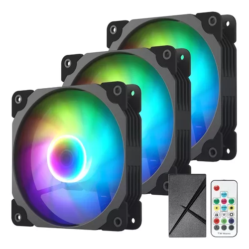 Fan Cooler 120mm Rgb Para Cpu Chasis Ventilador Pc Kit X 3 - $ 104.900