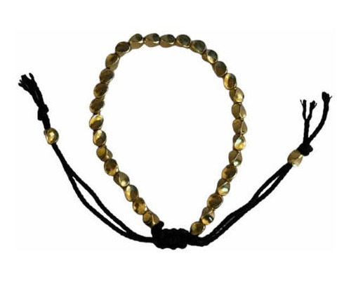 Pulsera Tibetana Cobre Mujer Hecha A Mano Color Negro Diámetro 16 Cm Largo 16 Cm