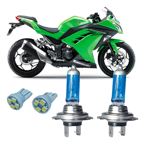 2012/2015 Kawasaki Ninja 250/300 Lampada Super Branca 4200k 