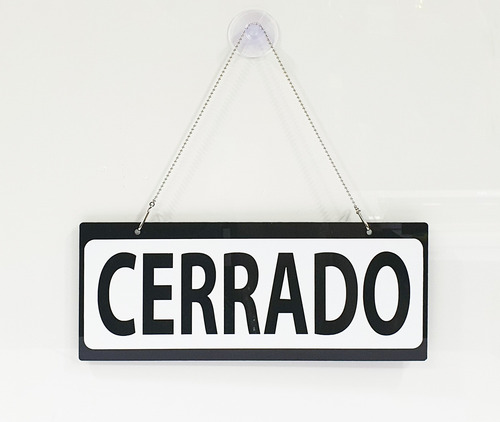 Cartel Letrero Abierto Cerrado Colgar Acrílico Personalizado