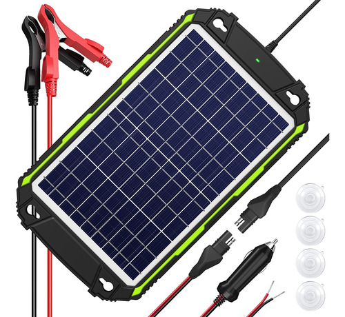 Cargador Y Mantenedor De Bateria Solar De 10 W Y 12 V, Carga