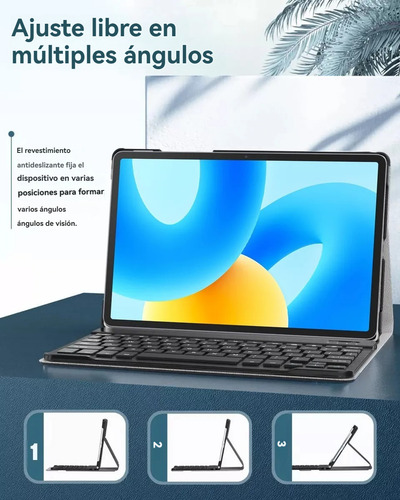 Funda Teclado Ñ para Huawei Matepad 11.5 2023 Pulgadas Marca Ustiya Color Negro