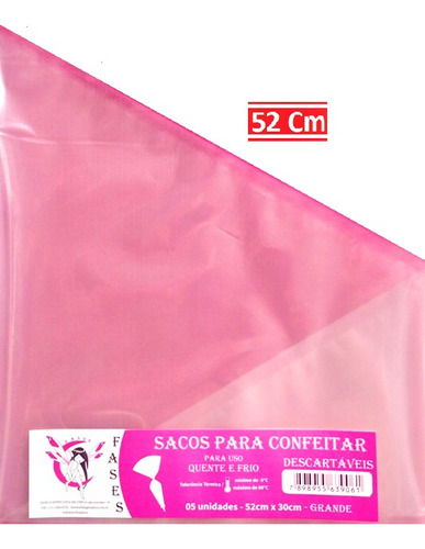 Saco De Confeitar/manga Descartável 52cm- Grande 20 Unidades