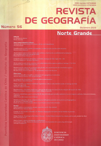 Revista De Geografía N° 56 - Norte Grande - Diciembre 2013