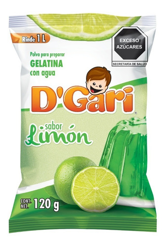 Gelatina En Polvo D-gari Agua Sobre Limón 120grs.