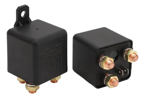 Relé Interruptor 12V 200A - Para Coche, Barco, Vehículos, 4 Terminales, Generalmente Abierto
