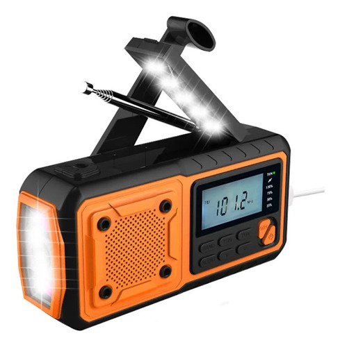 Radio De Emergencia, Solar, Manual, Alarma, Radio Con Manive
