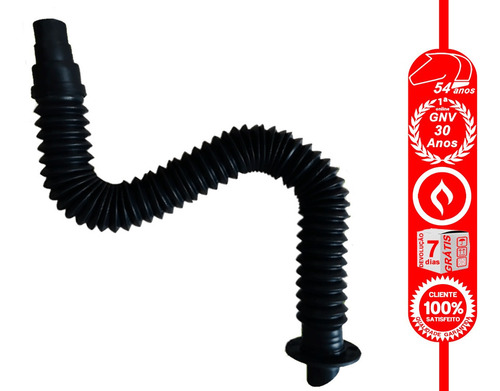 Imagem 2 de 6 de 2 Tubos Corrugado Extensivo Com Flange Para Vazamento Gnv