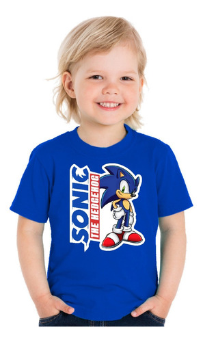 Polera De Niño 100% Algodón Sonic The Hedgehog