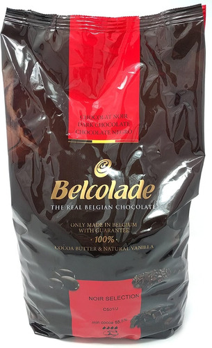 Cobertura Chocolate 55% Cacao 1 Kg Belcolade. Agronewen
