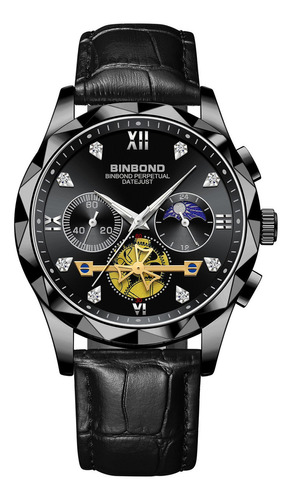 Relojes Empresariales Binbond Tourbillon Chronograph Color Del Fondo Negro
