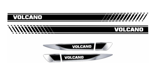 Kit Adesivo Fiat Toro Volcano + Emblema Resinado Kit06