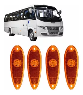 Lanterna Seta Lateral Ônibus Apache Vip Led Bivold Kit Com 4