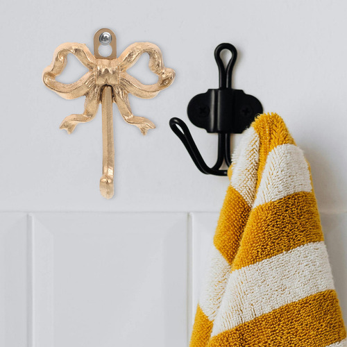 2 Ganchos Para Abrigos Bowknot: Hierro Forjado Para Decoraci