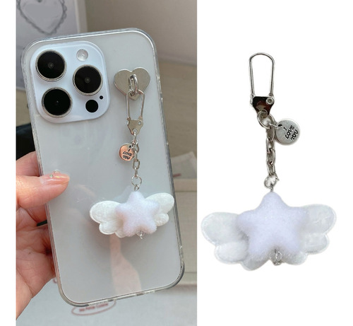 Llavero Ligero Con Forma De Ala De Ángel Y Estrella