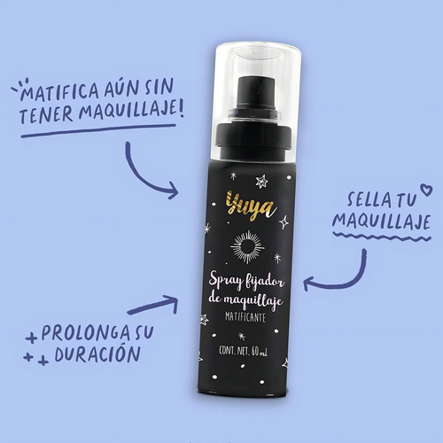 Spray Fijador De Maquillaje Yuya 60ml Duración Y Sin Brillo