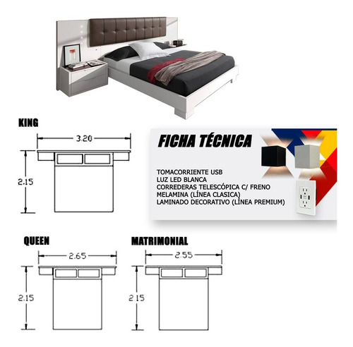 Imagen 7 de 7 de Cama Moderna Mdinv-1017 Virginia Art (missidream) + Obsequio
