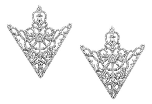 2 Los Hombres Triangular Pin De Cuello Pin Clip Punto Para