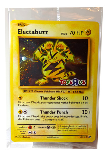 Cartas Pokemon  Electabuzz Card Toysrus Promo Xy Evolutions 