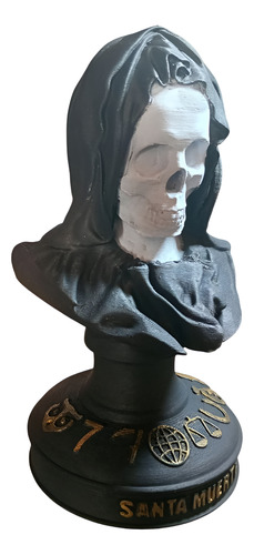 Busto La Santa Muerte / San La Muerte 14cm Gis Plomo
