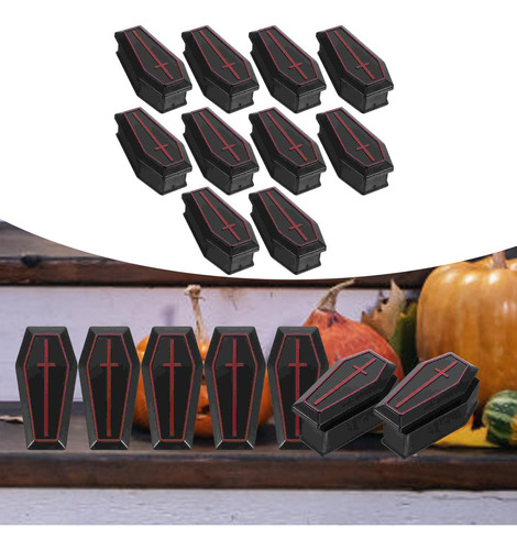 Nn 10 Peças Mini Caixas De Caixão Decoração De Halloween