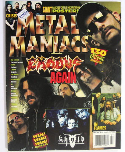 Gusanobass Revista Metal Maniacs Sep 04 Exodus Carcass Flame