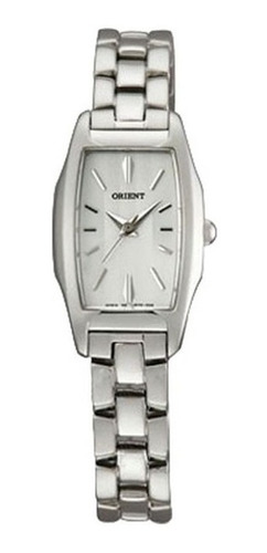 Reloj Orient Mujer Rectangular Pulsera De Acero Cubtf001w