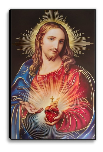 Cuadro Decorativo Del Sagrado Corazón De Jesús 56x86cm