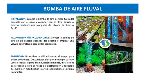 Imagen 4 de 10 de Bomba De Aire Para Acuario Fluval Q2 + Delivery