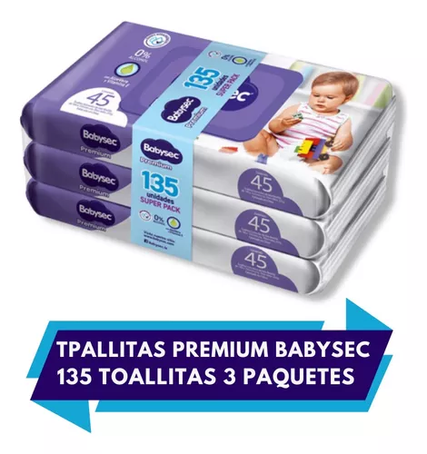 pack toallitas húmedas premium 3 un de 45 un