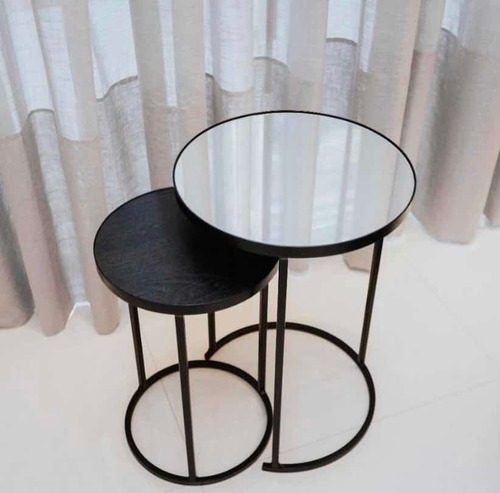 Mesa Lateral - Conjunto Com 2 Mesas Sala