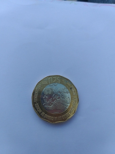 Moneda $20.00 Nueva Fundacion De Tenochtitlan