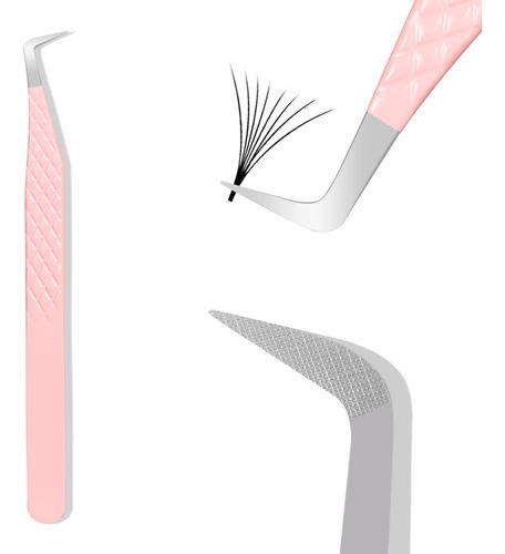 Pinzas De Pestanas Con Punta De Fibra Para Extensiones De Pe