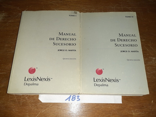 Manual De Derecho Sucesorio Jorge O Mafia Tomo 1 Y 2