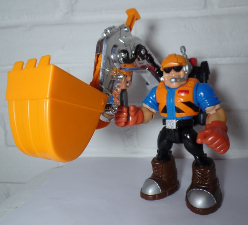 Antigo Boneco Fisher Price Rescue Heroes Operário Mattel2000 (Usado)