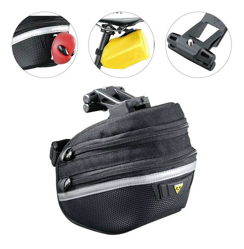 Bolsa De Selim Topeak Wedge Pack Ii Q-click Preta Grande