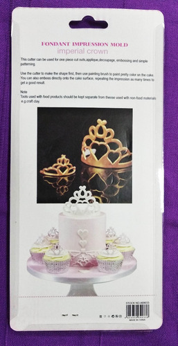Imagen 3 de 6 de 2 Molde Sello Estampador Corona Reposteria Fondant Belgrano