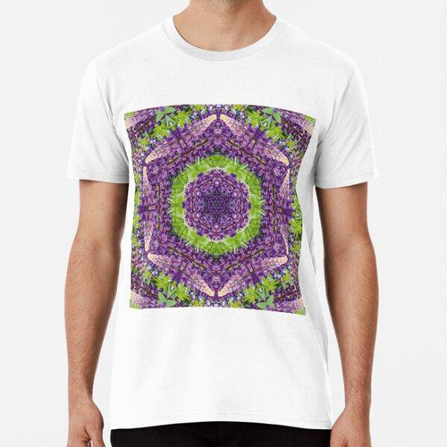 Remera Mandala Starburst Con Caleidoscopio De Flores De Lupi