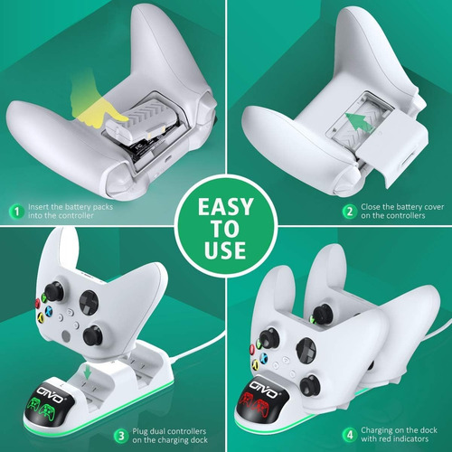 Juego De Bateria Recargable Para Xbox Con Estacion De Carga
